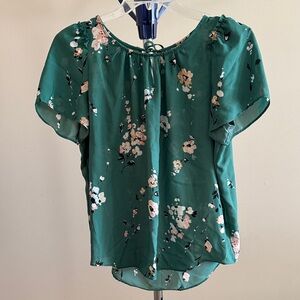Floral Green Women's Blouse
